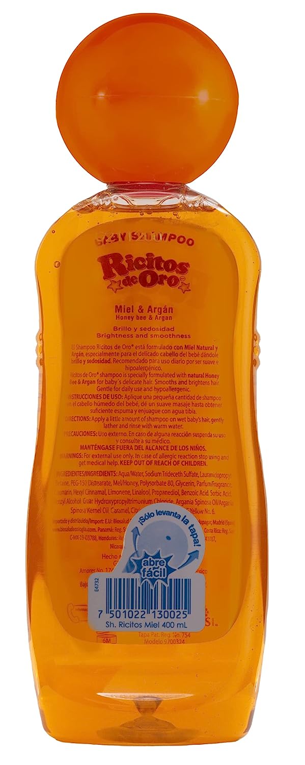 Ricitos de Oro, Baby Shampoo Cleansing and Lightening Baby Shampoo with Chamomile, Paraben Free, Hypoallergenic 2-Pack of 13.5 FL Oz Each, 2 Bottles - Image 4